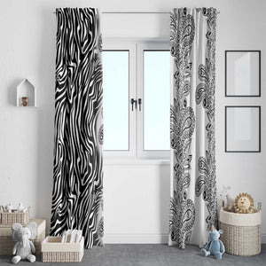 Afro Zebra Mix Paisley Tribal Pattern Window Curtain