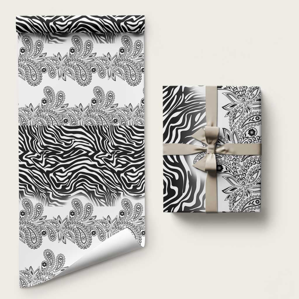 Africa Zebra Mix Paisley Tribal Pattern Wrapping Paper - African Pride