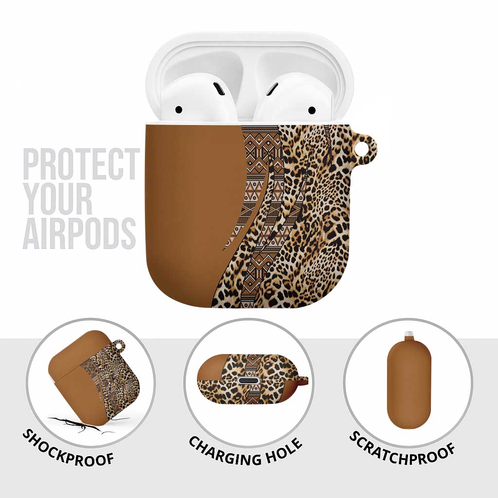Africa Leopard Mix Native Tribal Pattern AirPods Case