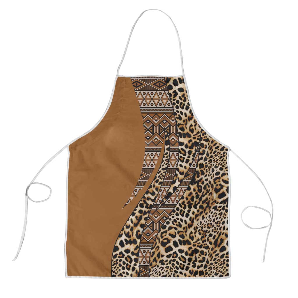 Africa Leopard Mix Native Tribal Pattern Apron