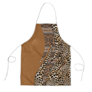 Africa Leopard Mix Native Tribal Pattern Apron