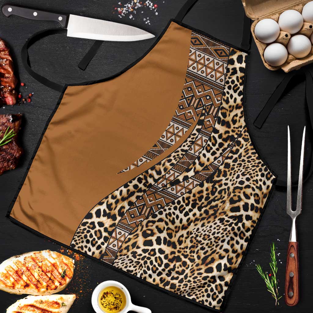 Africa Leopard Mix Native Tribal Pattern Apron