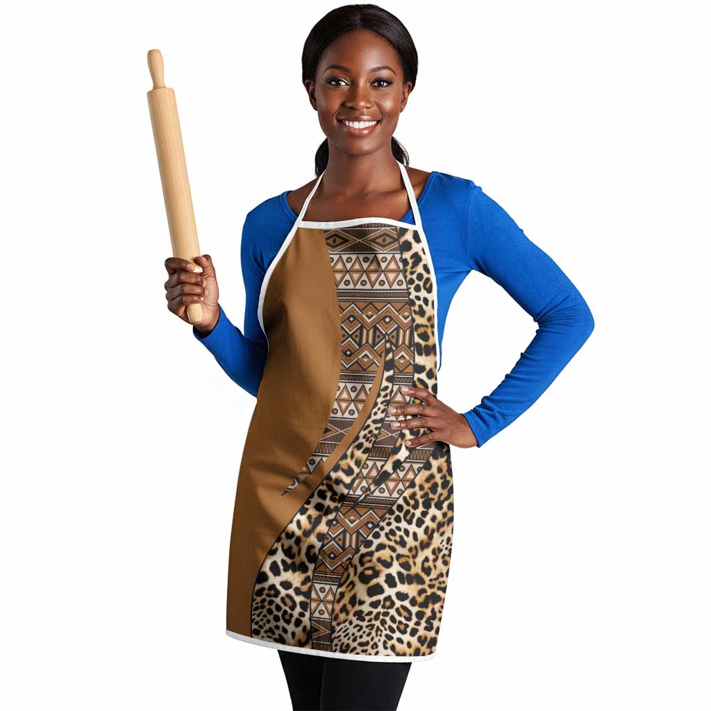 Africa Leopard Mix Native Tribal Pattern Apron