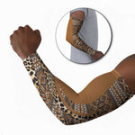 Africa Leopard Mix Native Tribal Pattern Arm Sleeves