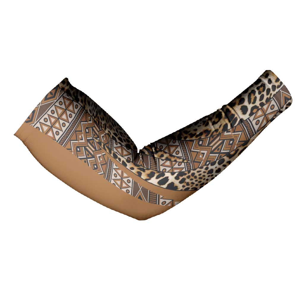 Africa Leopard Mix Native Tribal Pattern Arm Sleeves