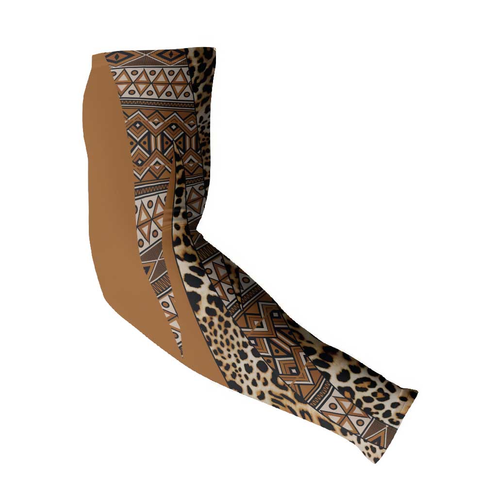 Africa Leopard Mix Native Tribal Pattern Arm Sleeves