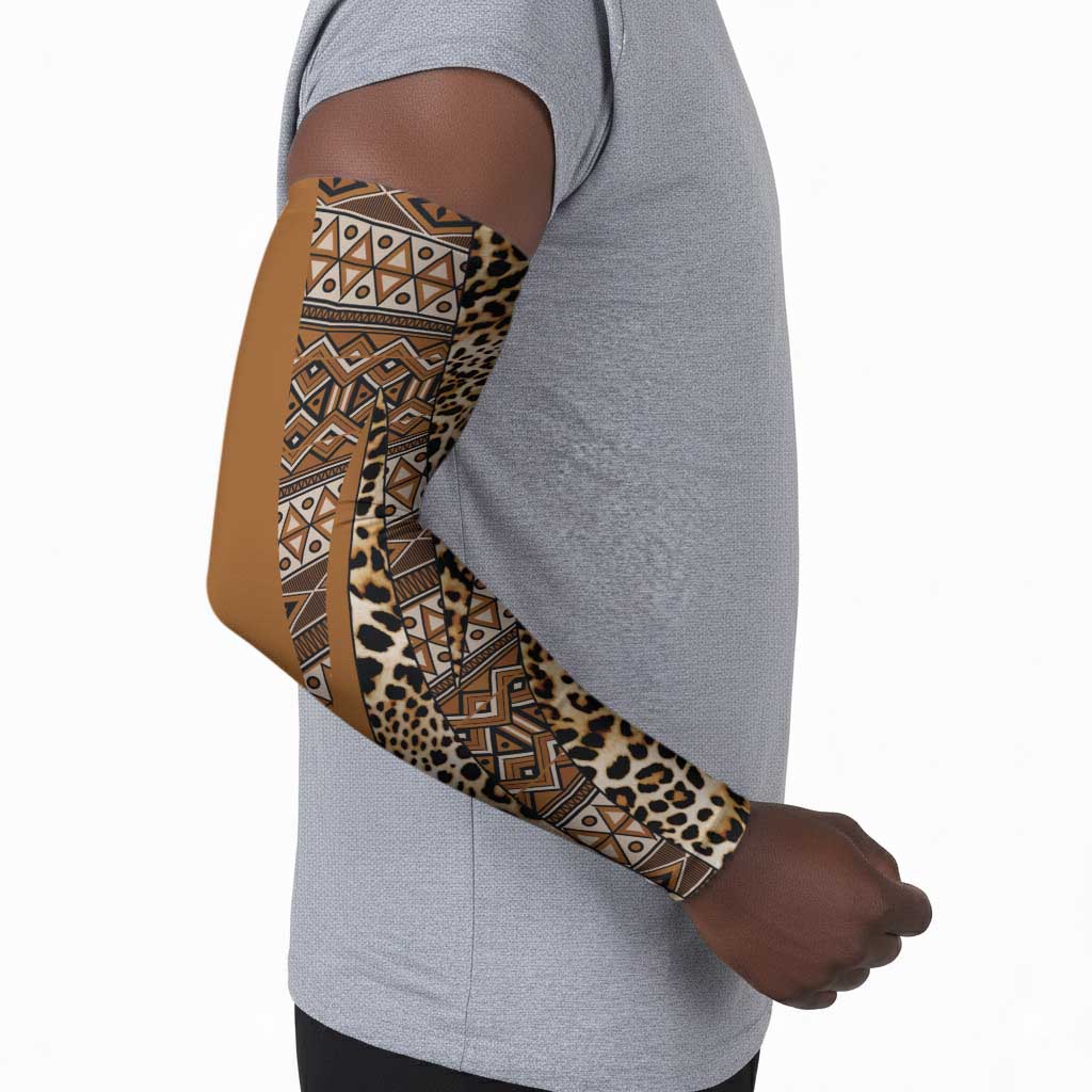 Africa Leopard Mix Native Tribal Pattern Arm Sleeves