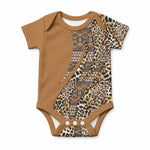 Africa Leopard Mix Native Tribal Pattern Baby Onesie