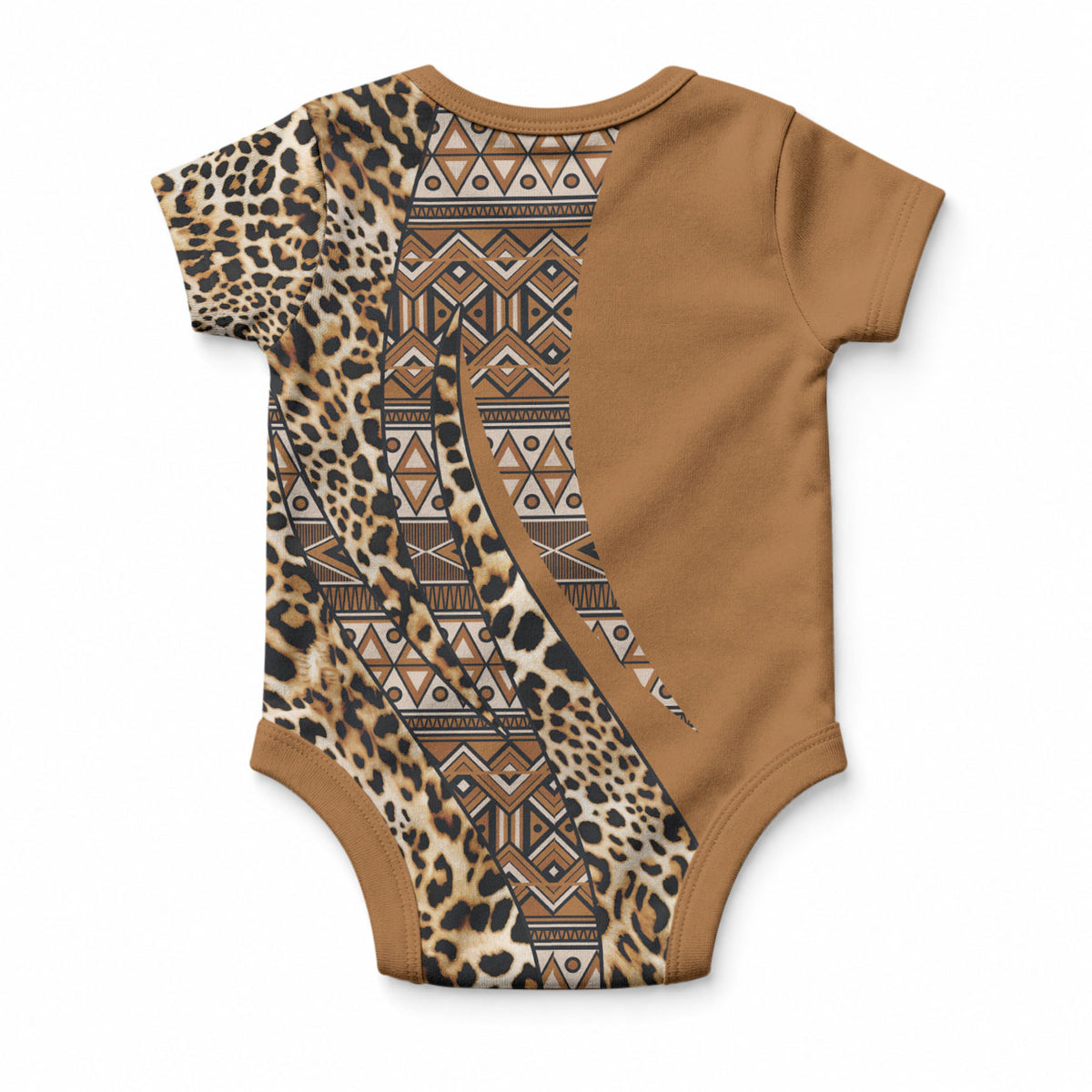 Africa Leopard Mix Native Tribal Pattern Baby Onesie