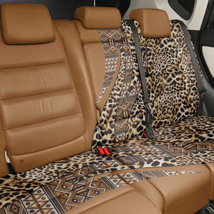 Afro Leopard Mix Native Tribal Pattern Back Car Seat Cover