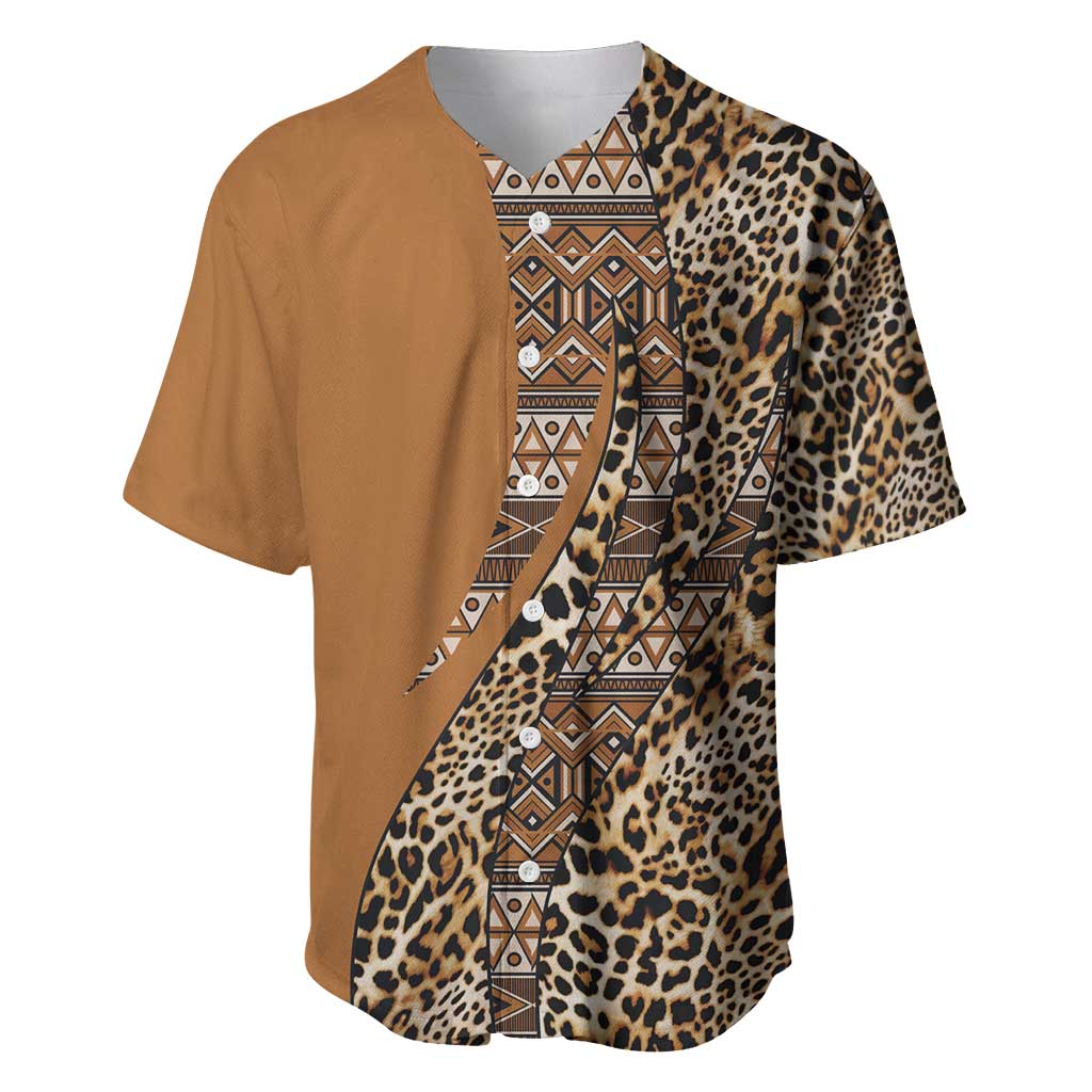 Afro Leopard Mix Native Tribal Pattern Baseball Jersey