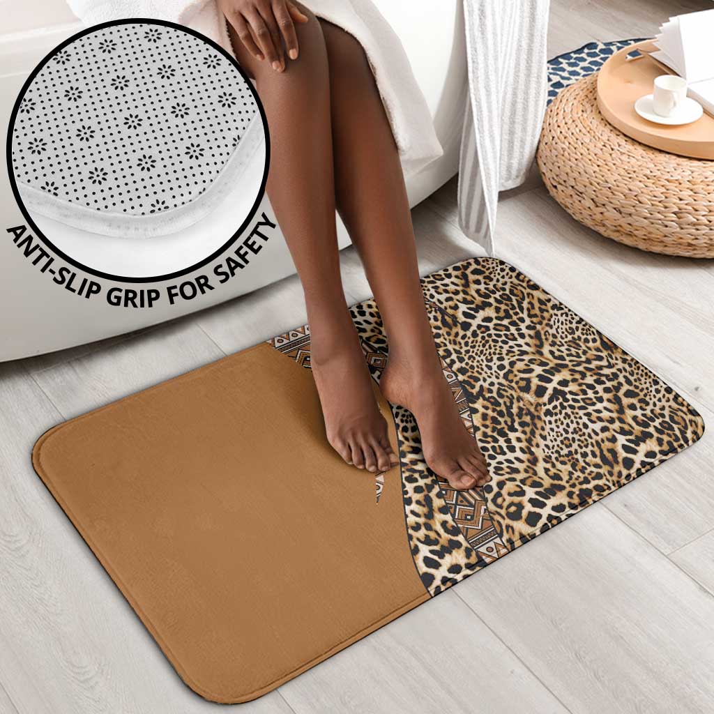 Africa Leopard Mix Native Tribal Pattern Bathroom Set