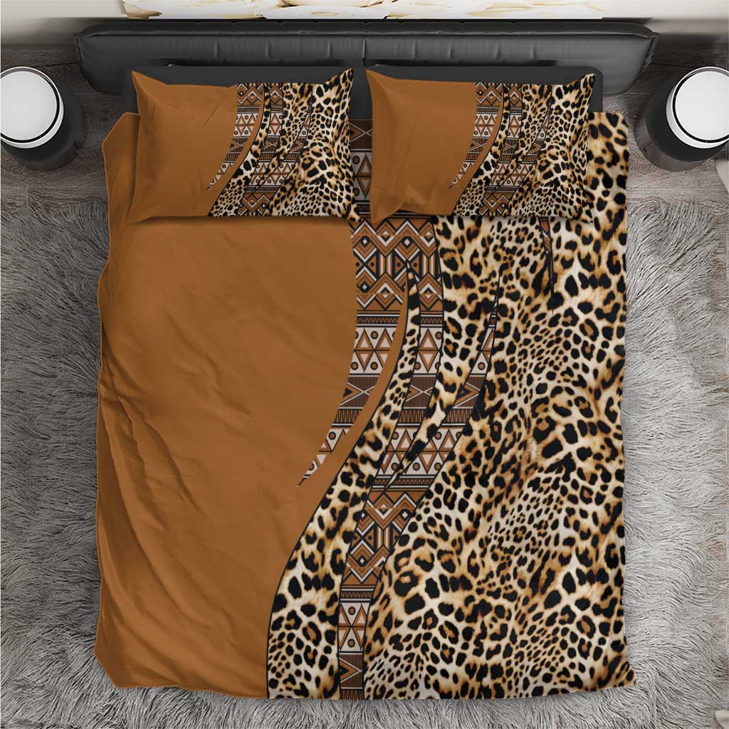 Afro Leopard Mix Native Tribal Pattern Bedding Set