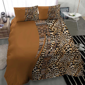 Afro Leopard Mix Native Tribal Pattern Bedding Set