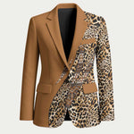 Africa Leopard Mix Native Tribal Pattern Blazer