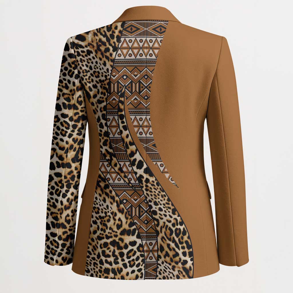 Africa Leopard Mix Native Tribal Pattern Blazer