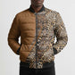Africa Leopard Mix Native Tribal Pattern Bomber Puffer Jacket