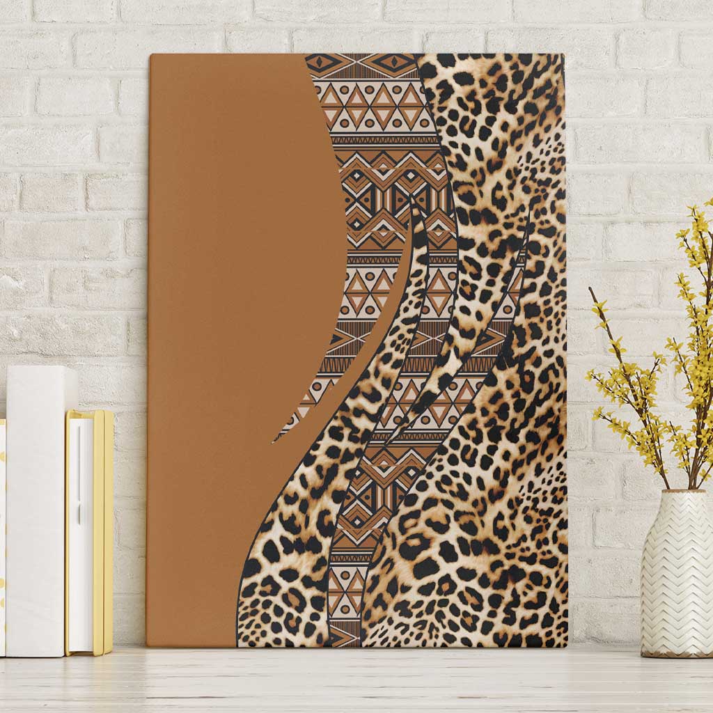 Afro Leopard Mix Native Tribal Pattern Canvas Wall Art