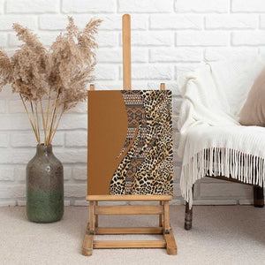 Afro Leopard Mix Native Tribal Pattern Canvas Wall Art