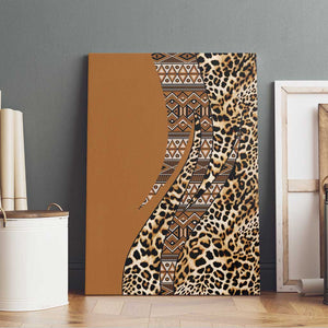 Afro Leopard Mix Native Tribal Pattern Canvas Wall Art