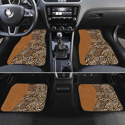 Afro Leopard Mix Native Tribal Pattern Car Mats