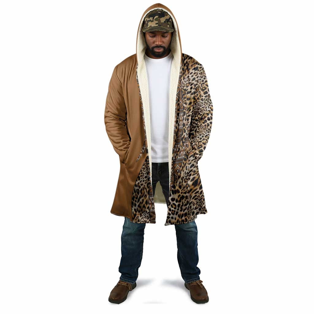 Africa Leopard Mix Native Tribal Pattern Cloak