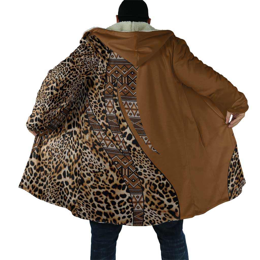 Africa Leopard Mix Native Tribal Pattern Cloak