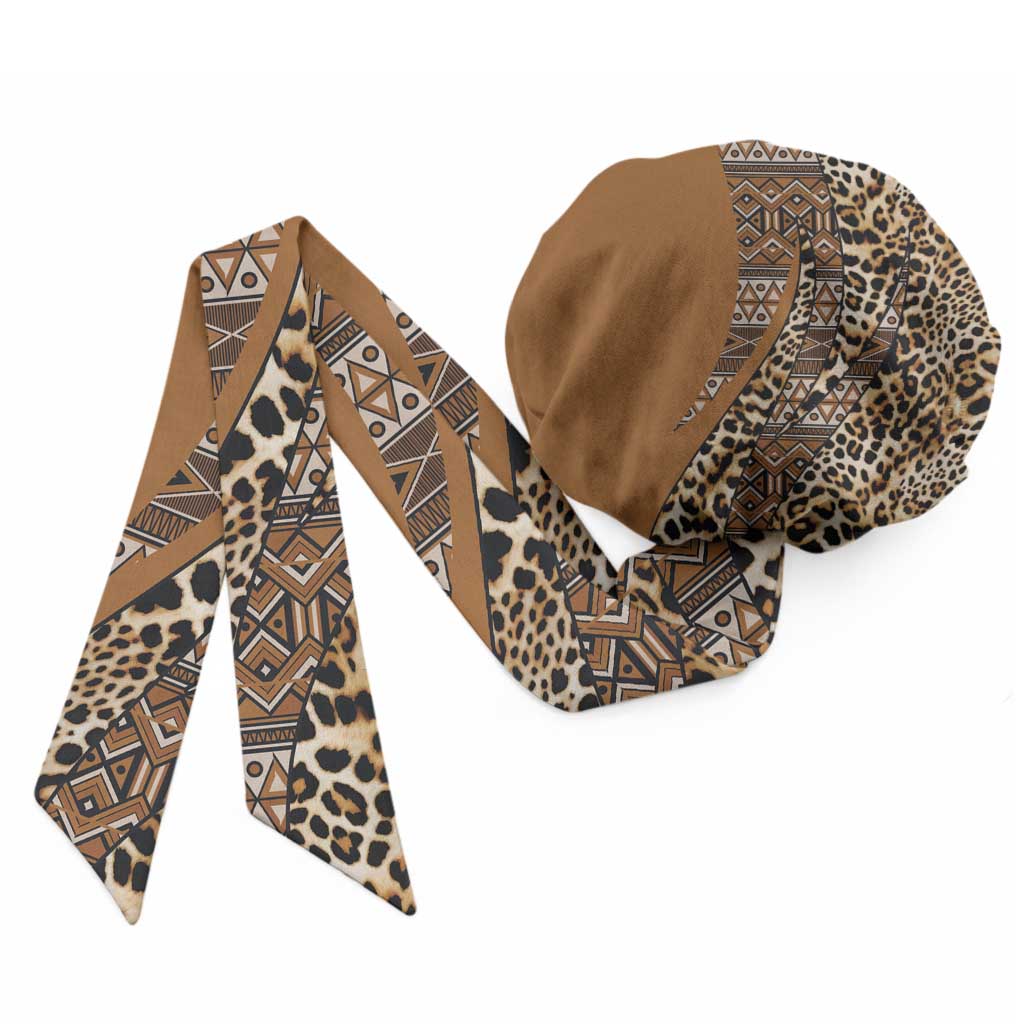 Africa Leopard Mix Native Tribal Pattern Easy Headwrap