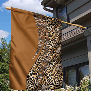 Afro Leopard Mix Native Tribal Pattern Garden Flag