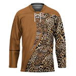 Africa Leopard Mix Native Tribal Pattern Hockey Jersey