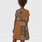 Afro Leopard Mix Native Tribal Pattern Kid Short Sleeve Dress