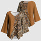 Africa Leopard Mix Native Tribal Pattern Kimono Sleeve Blouse