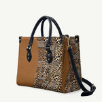 Africa Leopard Mix Native Tribal Pattern Leather Bag