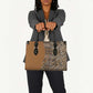 Africa Leopard Mix Native Tribal Pattern Leather Bag