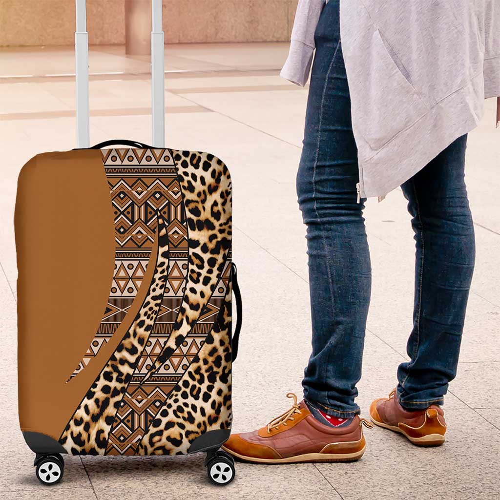 Afro Leopard Mix Native Tribal Pattern Luggage Cover