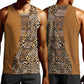 Afro Leopard Mix Native Tribal Pattern Men Tank Top