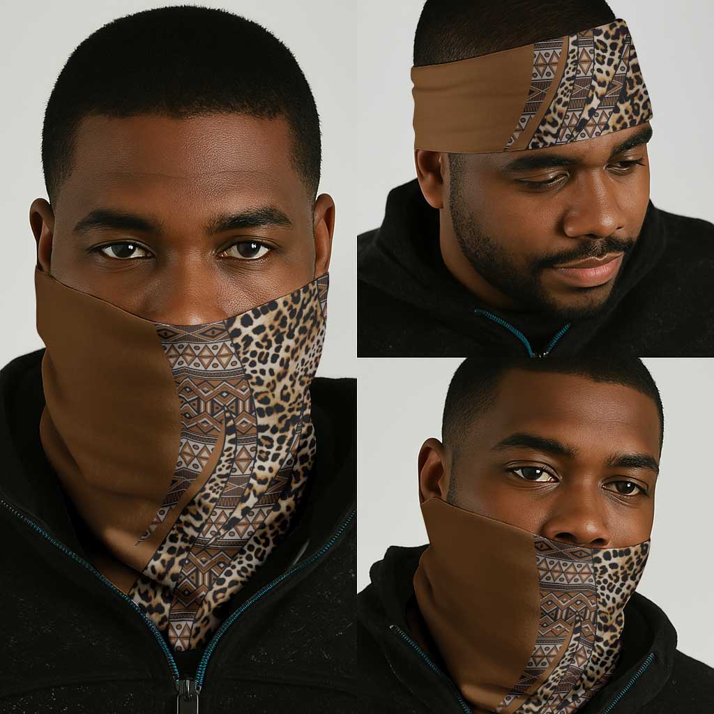 Afro Leopard Mix Native Tribal Pattern Neck Gaiter LT9