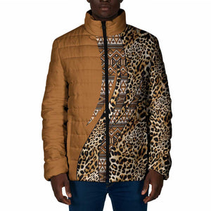 Africa Leopard Mix Native Tribal Pattern Padded Jacket