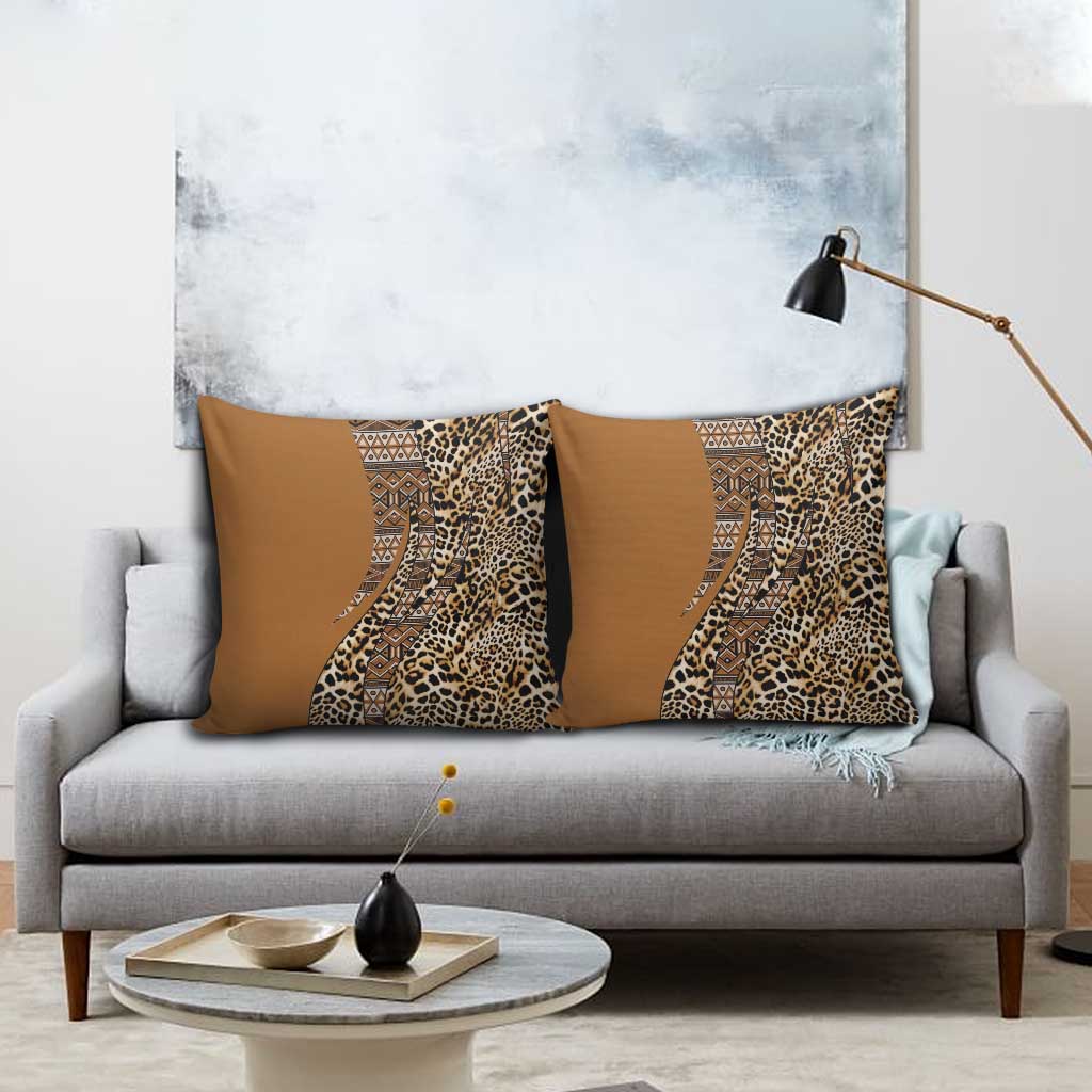 Africa Leopard Mix Native Tribal Pattern Pillow Cover