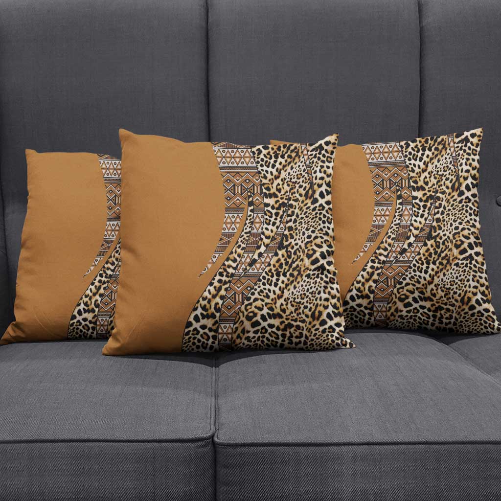 Africa Leopard Mix Native Tribal Pattern Pillow Cover