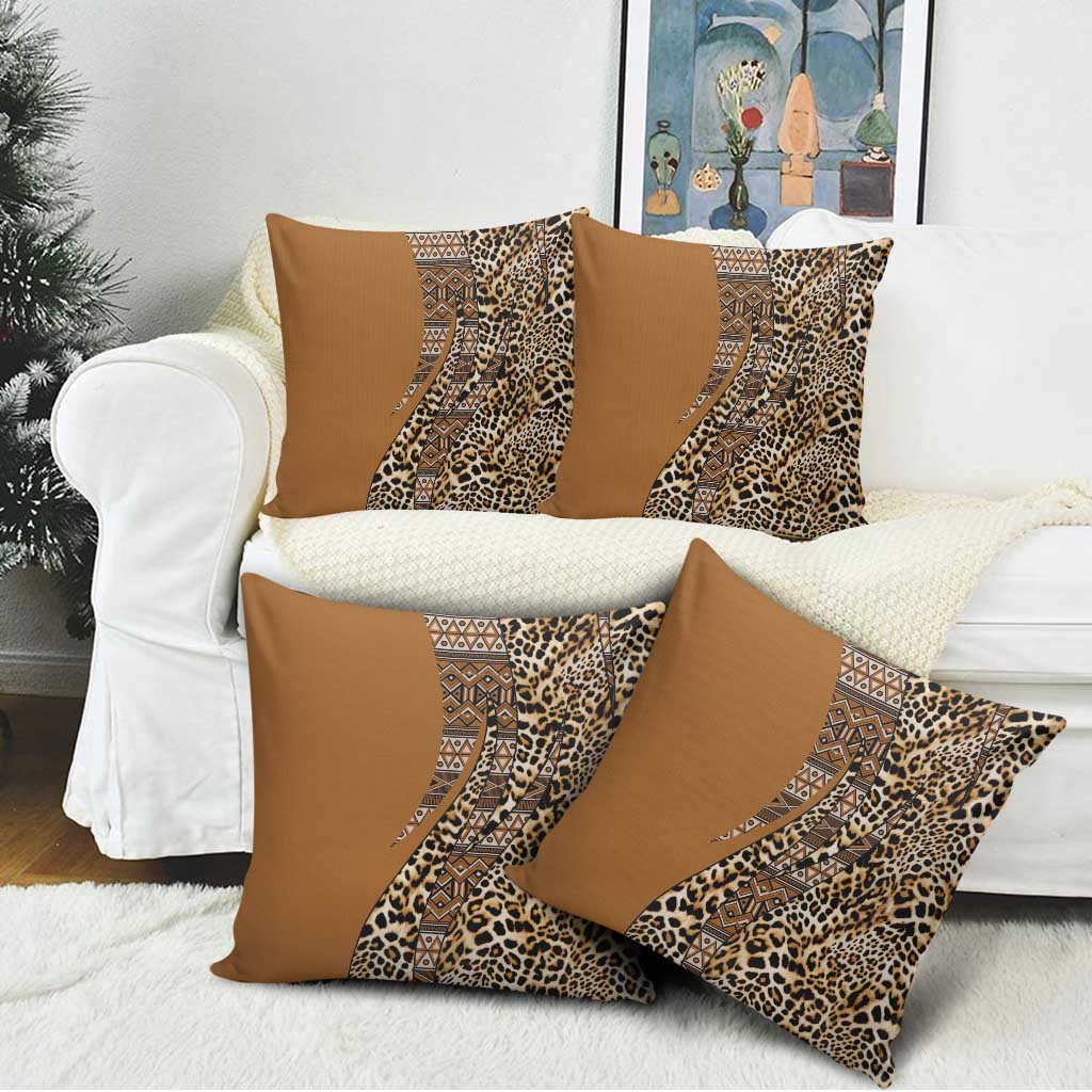 Africa Leopard Mix Native Tribal Pattern Pillow Cover
