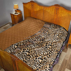 Afro Leopard Mix Native Tribal Pattern Quilt