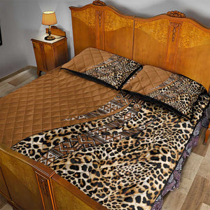 Afro Leopard Mix Native Tribal Pattern Quilt Bed Set