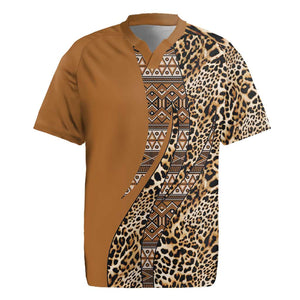 Afro Leopard Mix Native Tribal Pattern Rugby Jersey