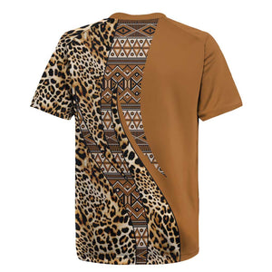 Afro Leopard Mix Native Tribal Pattern Rugby Jersey