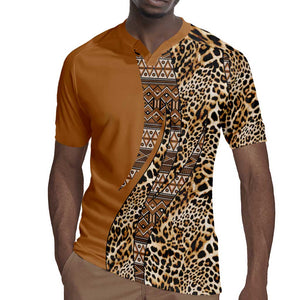 Afro Leopard Mix Native Tribal Pattern Rugby Jersey