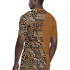 Afro Leopard Mix Native Tribal Pattern Rugby Jersey