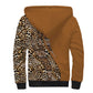 Afro Leopard Mix Native Tribal Pattern Sherpa Hoodie