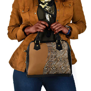 Afro Leopard Mix Native Tribal Pattern Shoulder Handbag