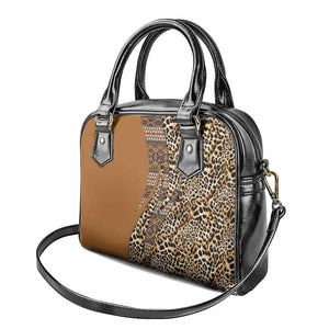 Afro Leopard Mix Native Tribal Pattern Shoulder Handbag